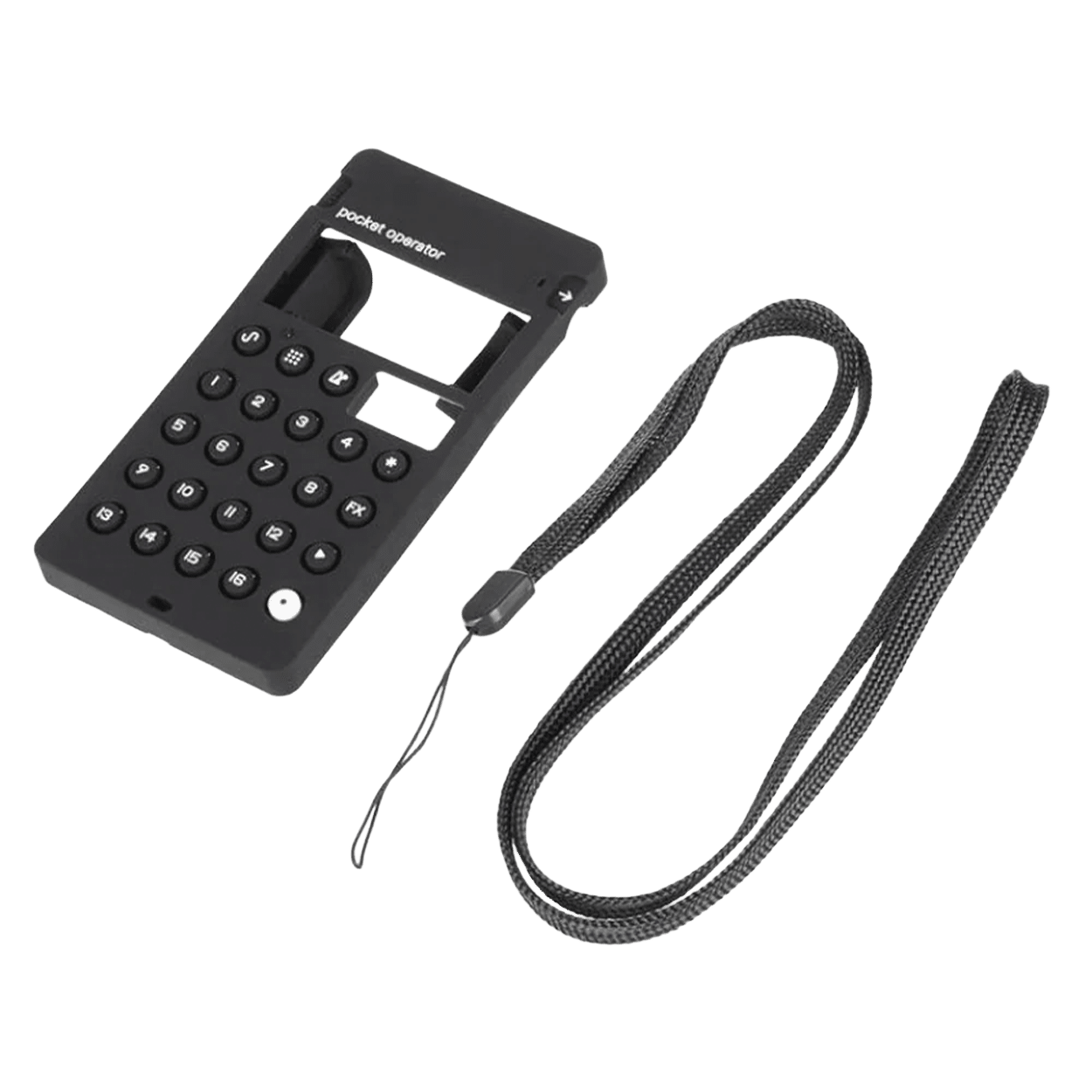 Teenage Engineering CA-X black — מבט חזית על כיסוי הסיליקון השחור