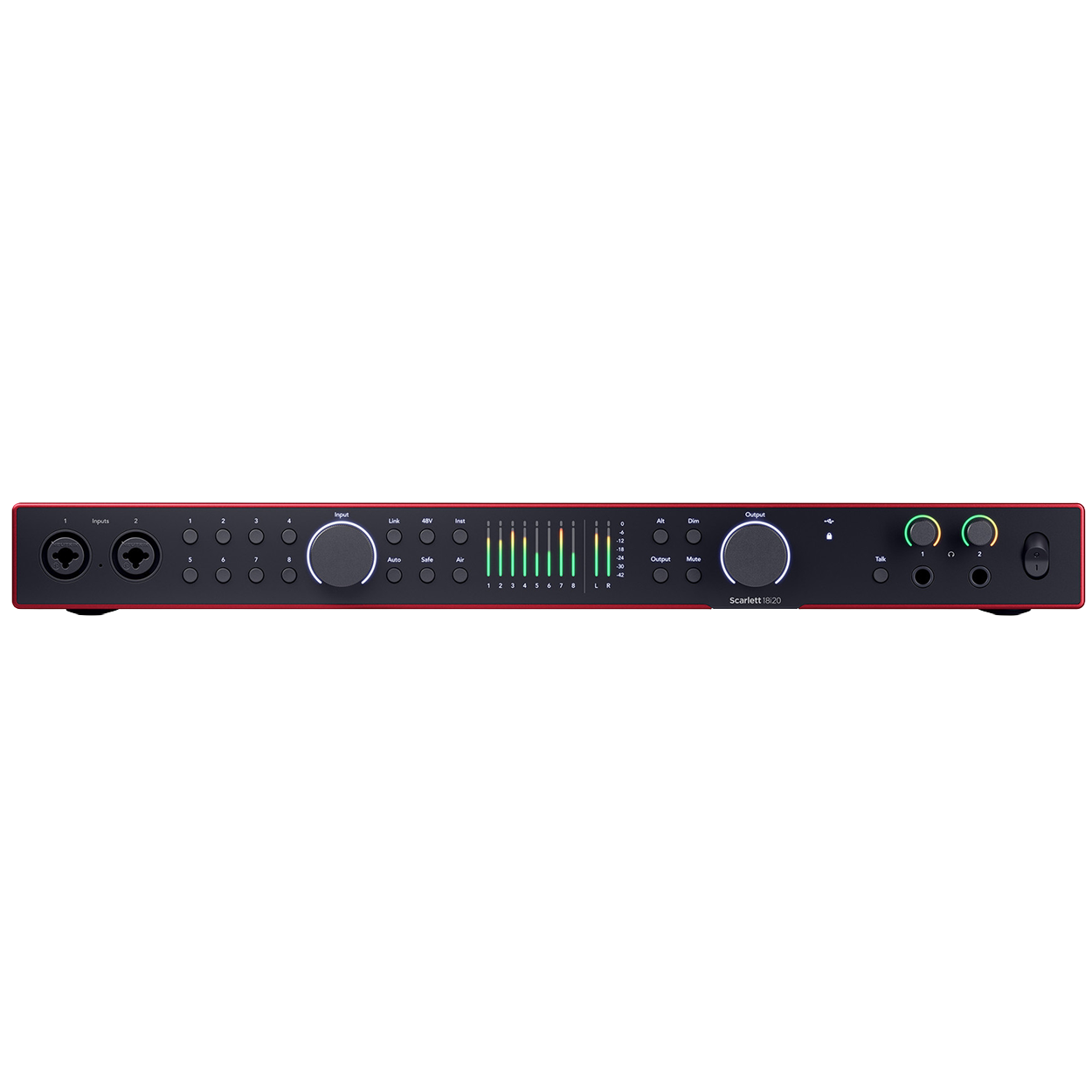 Focusrite Scarlett 18i20 4th Gen מבט קדמי