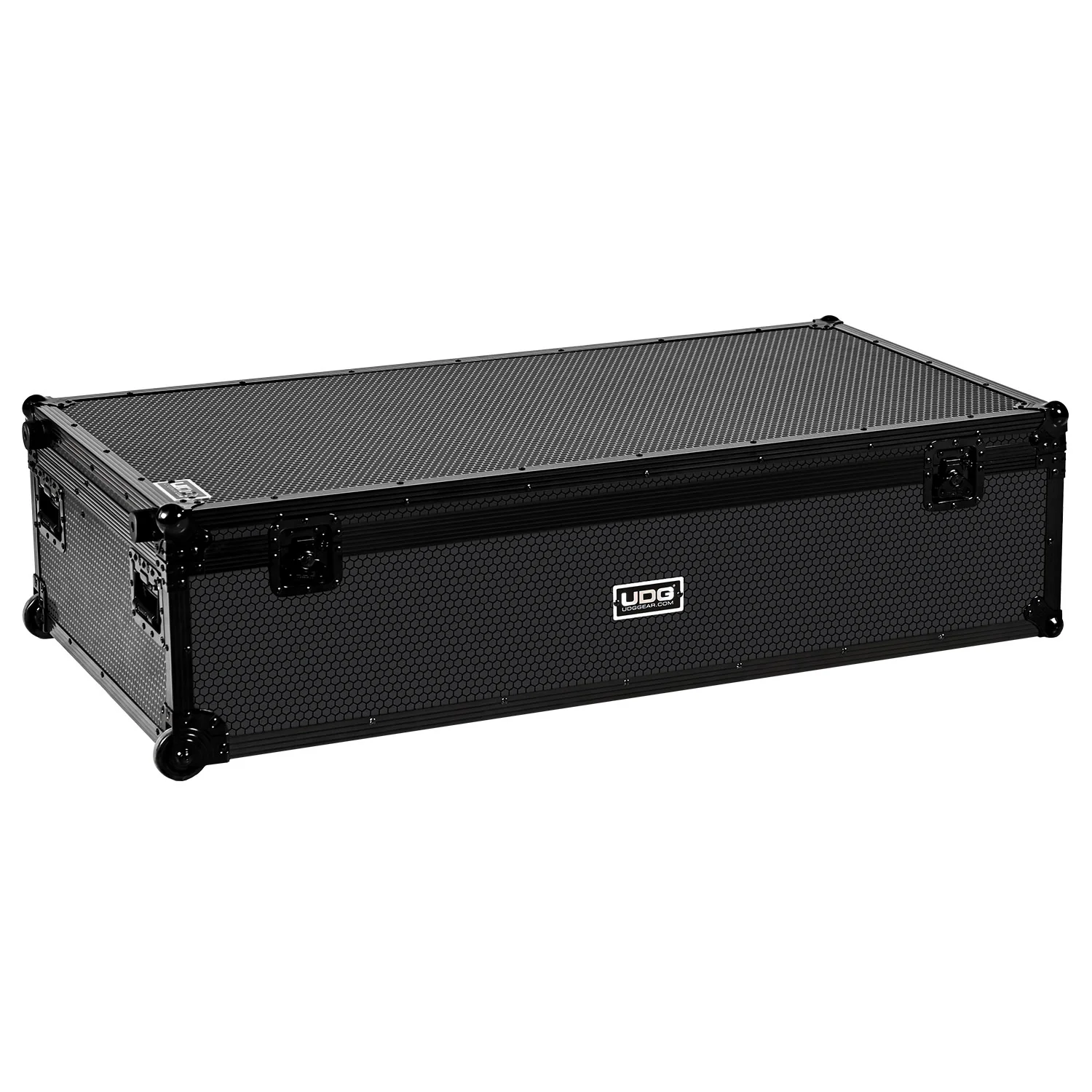 UDG DJ Podium Workstation Flight Case Black Plus — פאנל אחורי: פרופילי אלומיניום ופינות כדוריות