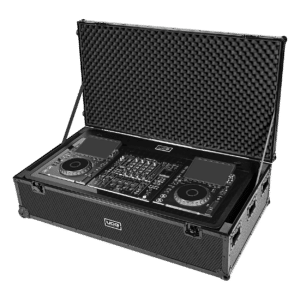 UDG DJ Podium Workstation Flight Case Black Plus — מבט פתוח על הפלייט קייס