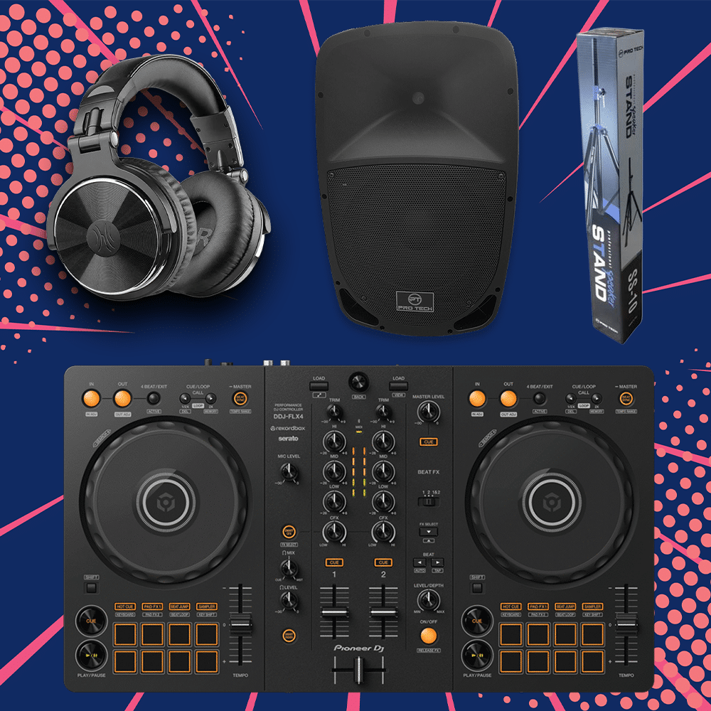 חבילת DJ מקצועית Pioneer DDJ-FLX4 — מבט חזית
