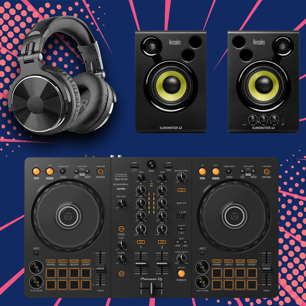 חבילת DJ מקצועית Pioneer DDJ-FLX4