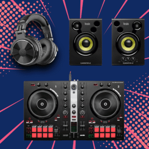 חבילת דיג'יי Hercules Inpulse 300 MK2 עם מוניטורים DJMonitor 42 ואוזניות OneOdio Pro 10