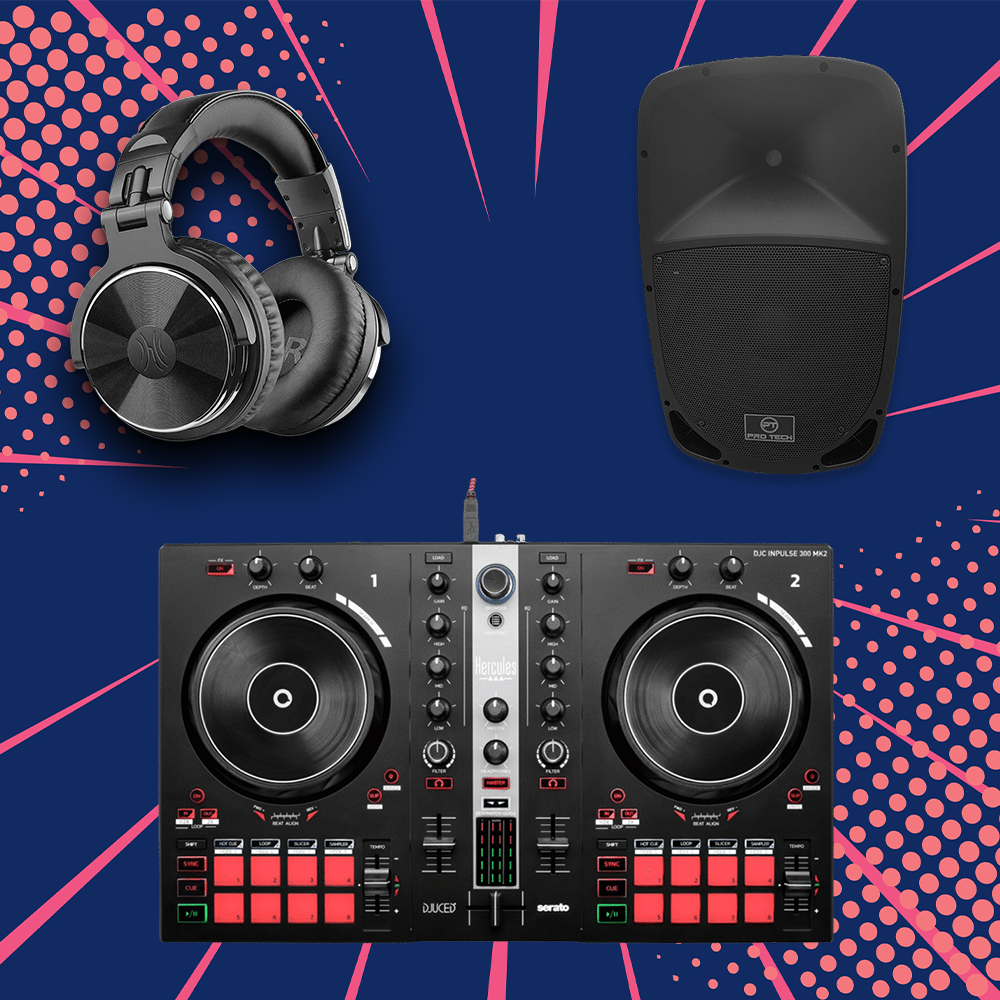 חבילת DJ למתחילים Hercules Inpulse 300 MK2 — מבט חזית