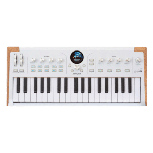 Arturia AstroLab 37 White — מבט חזית על סינת' הבמה הקומפקטי בצבע לבן