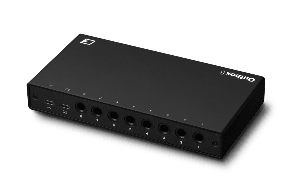 Elektron Outbox 8 — מבט חזית על ממשק שמונה היציאות